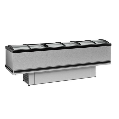 Ilha Vidro Curvo Gesv290cti Gelopar Ilha Para Congelados 2,89m Vidro Curvo Tipo Inox 220v