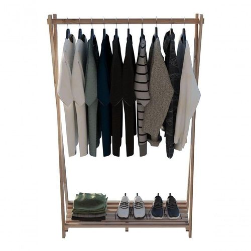 Expositor Arara P/Guardar Roupas Vazado Sapatos Simples Pinu