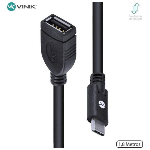 Cabo Usb Tipo C X Extensor Usb A Femea 2.0 2 Metros - C20Uaf-18