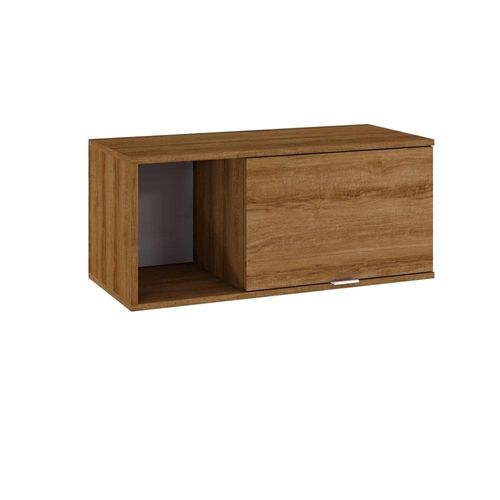 Armário Aéreo Com nicho E Porta Basculante 35x80x35cm Wlnp80 Lâmina Mel - Branco