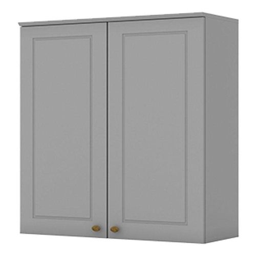 Armário Aéreo 2 Portas 80 Cm Nova York Cinza - Henn