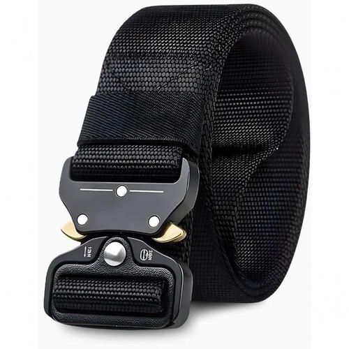 Cinto Tático Militar Com Fivela De Metal - Preto