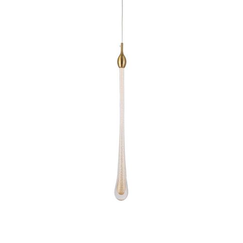 Lustre Pendente Skylight Drop 3059 Led Bivolt Dourado-transparente