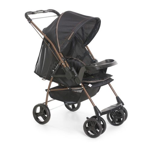 Carrinho Bebê Galzerano Milano Reversível II Preto com Cobre