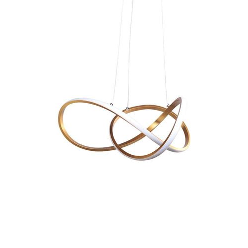 Lustre Pendente Taschibra Tóquio Led Bivolt Ouro Fosco