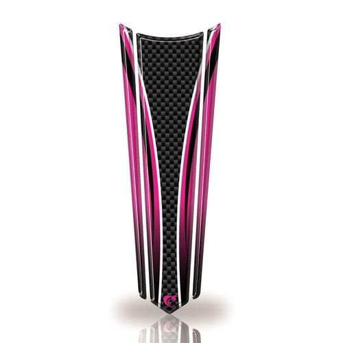 Adesivo Gravata Tanque Moto Resinado Cg Yamaha Carbono Rosa