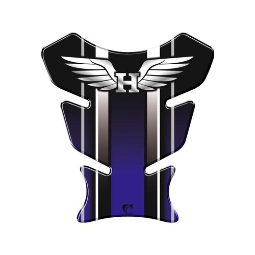 Adesivo Protetor De Tanque Moto Honda Asa Preto Azul