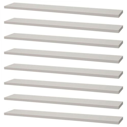 Kit 8 Prateleiras 60 X 10cm Branca Suporte Invisível