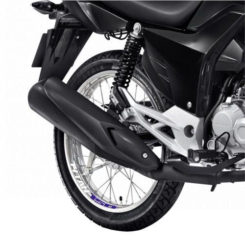 Kit 4 Adesivos Roda Interna Moto Honda Titan 150 Azul