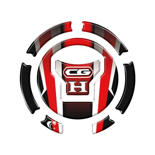 Adesivo Resinado Protetor Bocal Cg Titan / Fan / Start 160 +2018 Vermelho Cor Vermelho
