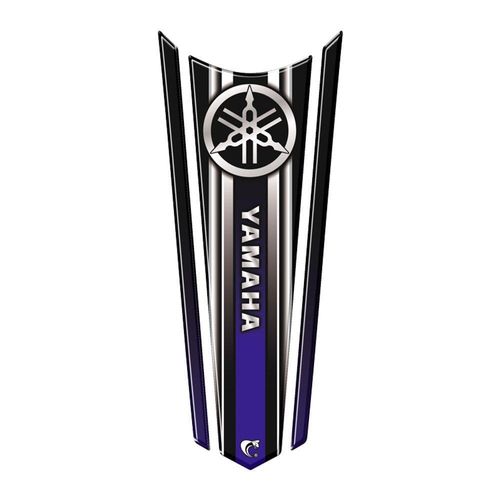 Adesivo Faixa Gravata Resinado Tanque Moto Yamaha Azul Preto E Azul