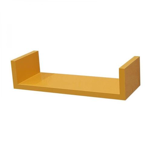 Prateleira U 50 X 20cm Amarela Suporte Invisível