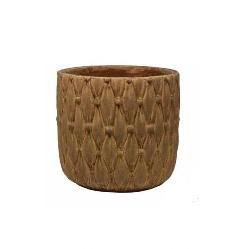 Cachepot De Cimento 14x14x14cm 193145 - Rio Tijucas Bege