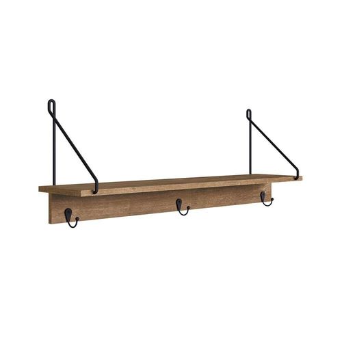 Prateleira Decorativa Tube 90cm Estrutura Preto Fosco