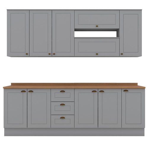 Cozinha Modulada 10 Pecas 240cm Ce792 Americana Henn