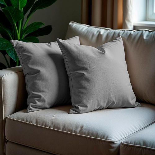 Kit 2 Capas De Almofadas Boucle Cinza Claro 45x45cm Cama Inbox