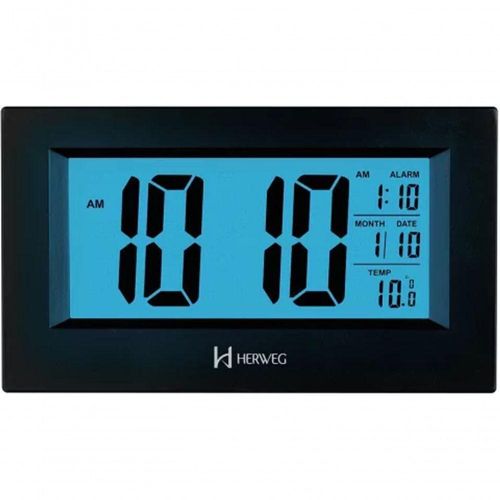 Despertador Digital Preto Herweg 2972 único