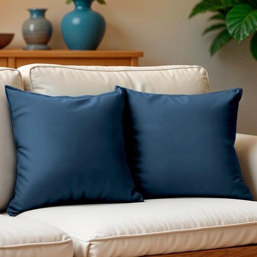 Kit 2 Capas De Almofadas Velusoft Azul 45x45cm Cama Inbox