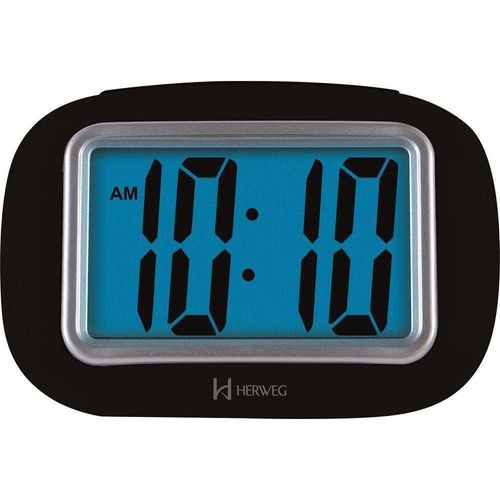 Despertador Digital Preto Herweg 2976 único