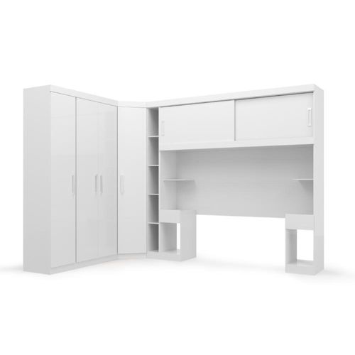 Guarda Roupas 1,38 Com Cabeceira Plus 6 Portas 4 Gavetas