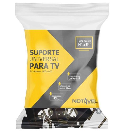 Suporte P/Tv Led Lcd Plasma 14 A 84" Universal Notável Preto