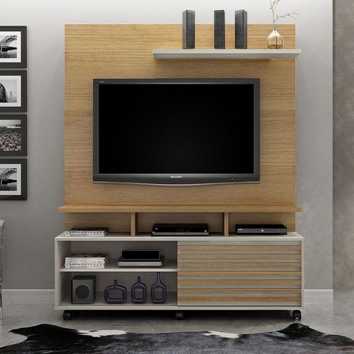 Estante Home P/Tv 60" Valdemóveis Cinamomo/Off White