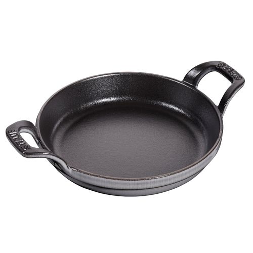 TRAVESSA STAUB REDONDA EM FERRO FUNDIDO CINZA GRAFITE 16CM 405095520