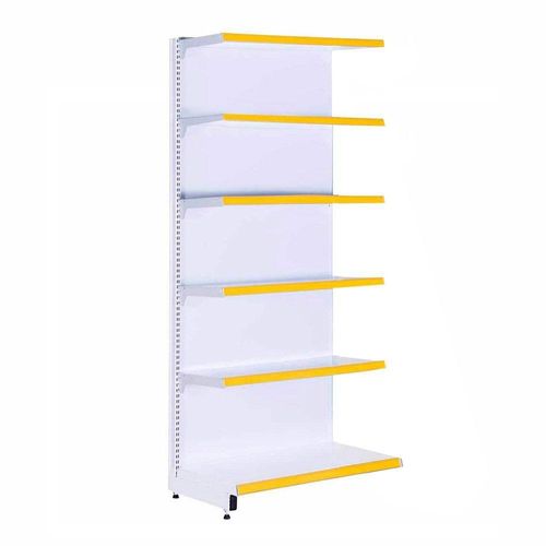 Gôndola Prateleira Supermercado 6 Níveis 40x30 New Plus 2,00m Parede Continuação Amarelo Sa Gôndolas