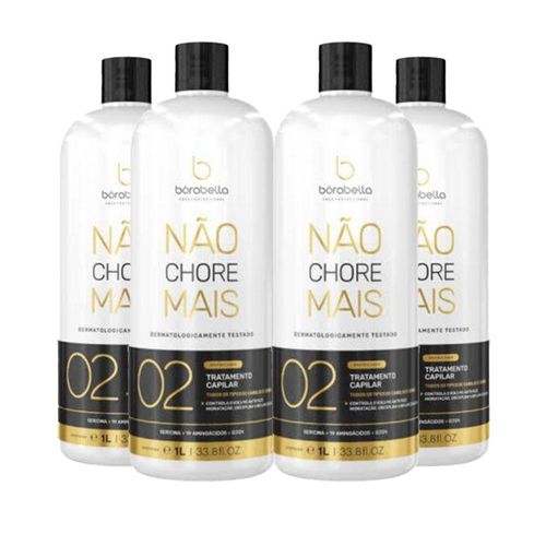 Kit 4 Escovas Progressivas Borabella Não Chore Mais Orgânica 1 Litro