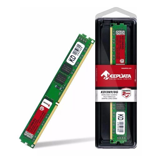 Memória DDR3 8GB 1333MHz Keepdata para Computadores e Upgrades