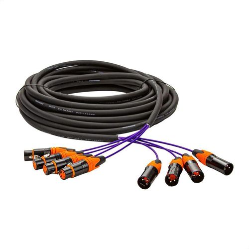 Multicabos Com Conectores Xlr 4 Vias - Profissional 45 Metros