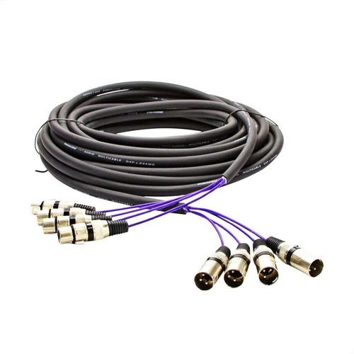 Multicabos Com Conectores Xlr 4 Vias Cirilo Cabos 18 Metros