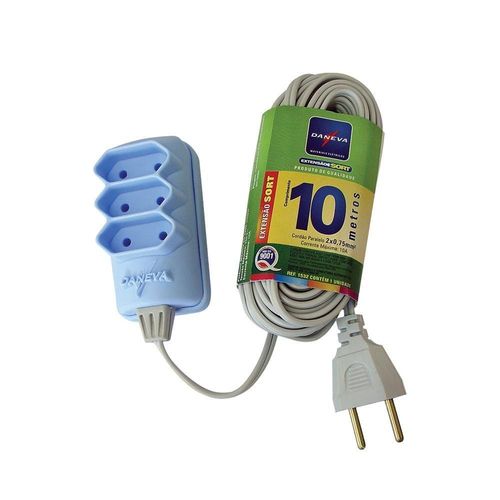 Extensao Daneva Sort Pl - Cordao Pararelo 2x0.75mm 10metros Cor Sortida Ref1532