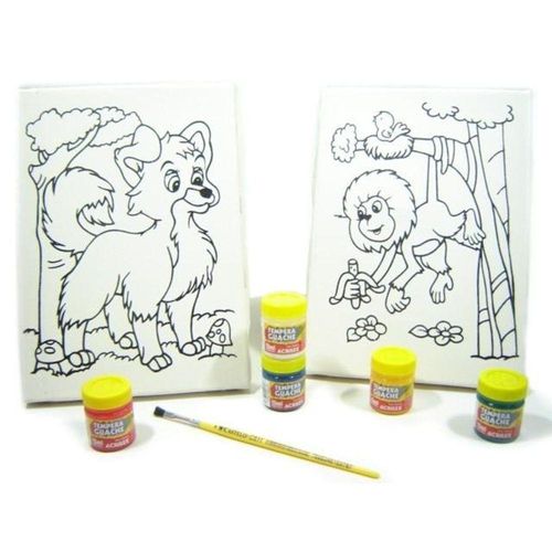 Kit 2 Telas - Lobo-Guará / Mico-Leão - Kits For Kids