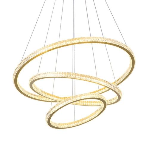 Lustre Pendente Skylight Saturno 3356 Dourado Led Bivolt