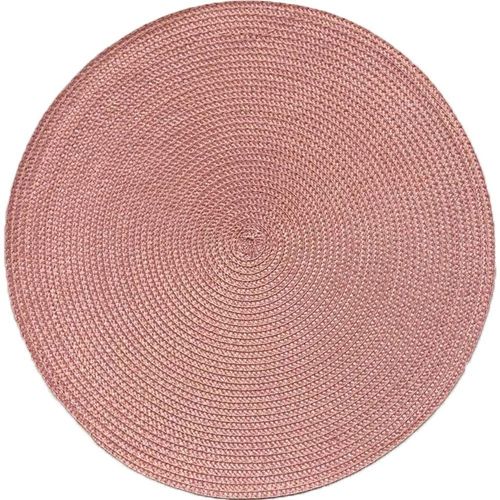Kit 10 Americano Requinte Liso Para Mesa Redondo 38cm Rosê