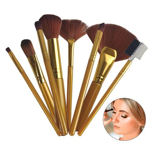 Pincel Kit 8 Peças Make Up Profissional