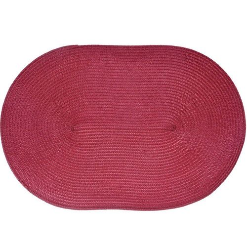 Kit 8 Americano Requinte Liso Para Mesa Oval 30x45cm Bordô