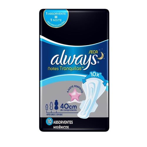 Absorvente Always Noites Tranquilas Seca 10Un