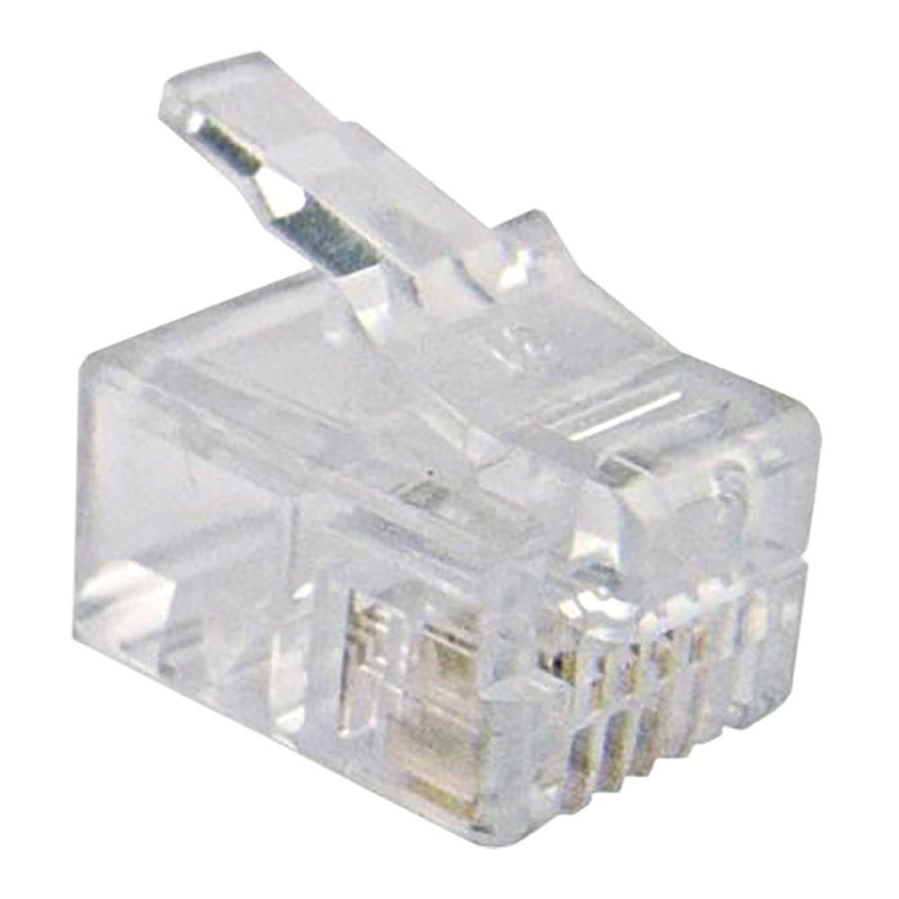 Plug Modular Rj-11 6x4 Para Cabo De Telefone - Mais Correios