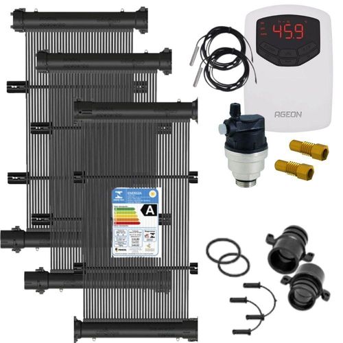 Kit Aquecedor Solar Para Piscinas De Até 36M² Ou 50 Mil Litros Teksol Bivolt