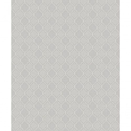Papel De Parede Geométrico Cinza/Prata 53Cm X 10Mts