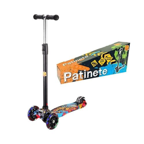 Patinete Flash Radical C- Altura Ajustável E Luz Nas Rodas Dmr6862