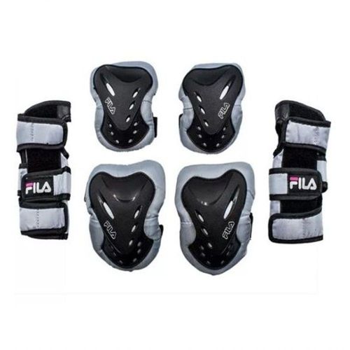 Kit De Proteção Fila Jr Girl Fp Gears Sl-bk-pk Tam Xp