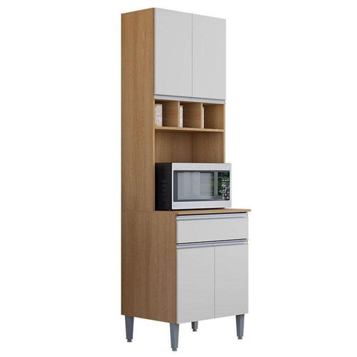 Armário Paneleiro Duplo Andréia Amêndoa Branco - Ajl