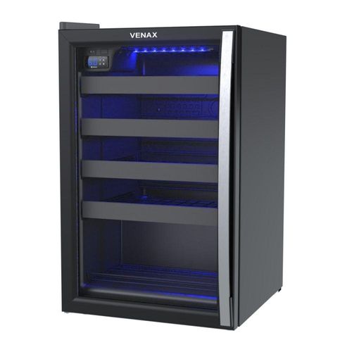 Adega Venax Piubella 24 Garrafas Preto Porta Invertida 220 V