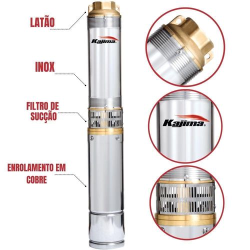 Bomba Caneta Submersa Kajima P/ Poços Semiartesianos 2" 220v