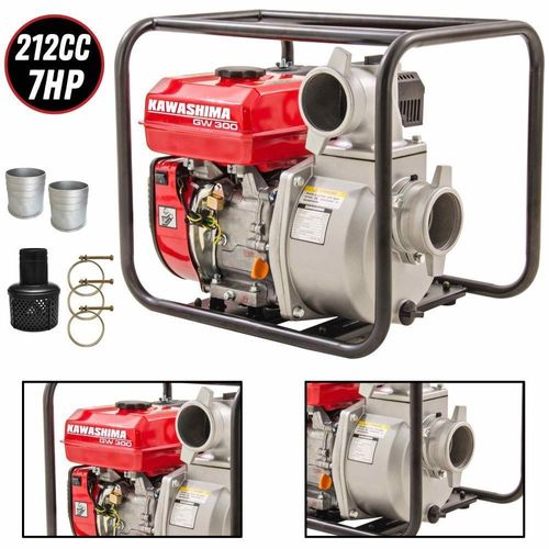 Motobomba Gw300 3" à Gasolina 212cc 7hp 4t 26mca