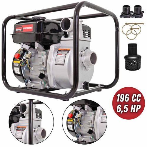 Motobomba à Gasolina 196cc 6,5hp 4t 25mca Com Saída De 2 Pol