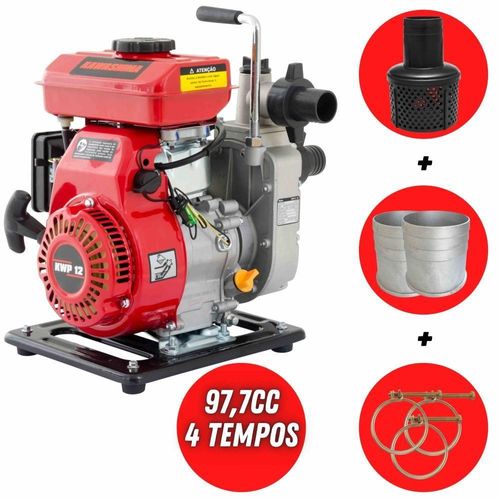 Motobomba Kwp12 à Gasolina 97,7cc 2,4hp 4t Para água Limpa